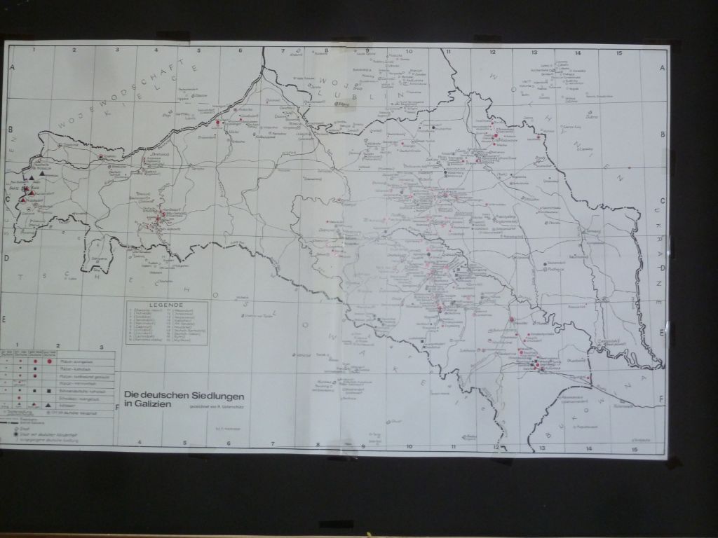 Landkarte Galiziendeutsche